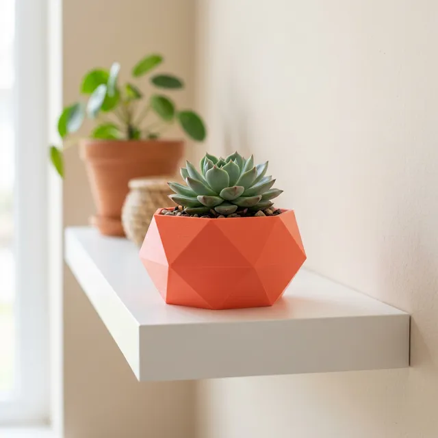 3D printed geometric planter